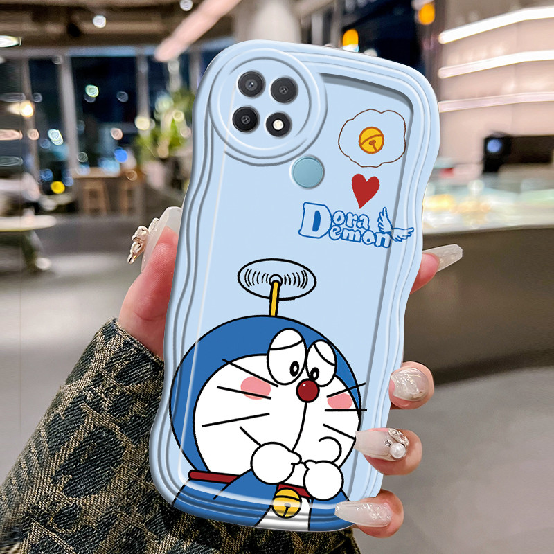 Casing Hp Untuk OPPO A15 A15s A35 Case gelombang Sisi Softcase Silikon Doraemon Kesing CasingHP Cesi