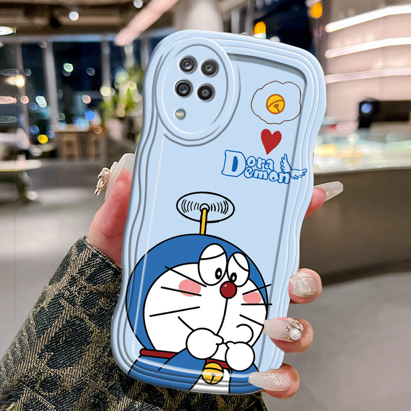 Casing Hp Untuk Samsung Galaxy A12 4G A12 5G M12 F12 Case gelombang Sisi Softcase Silikon Doraemon K