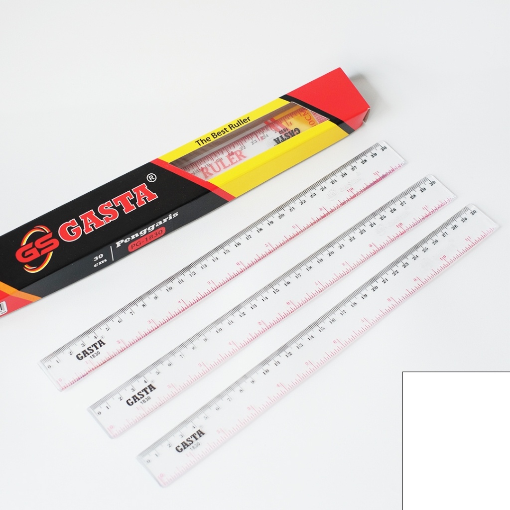 

SOS Penggaris GASTA 30 cm PG-1830/ Penggaris Plastik / Ruler/Garisan