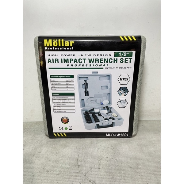 READY mesin impact wrench 1/2 mollar / mesin impact wrench mollar / air impact wrench set mollar /