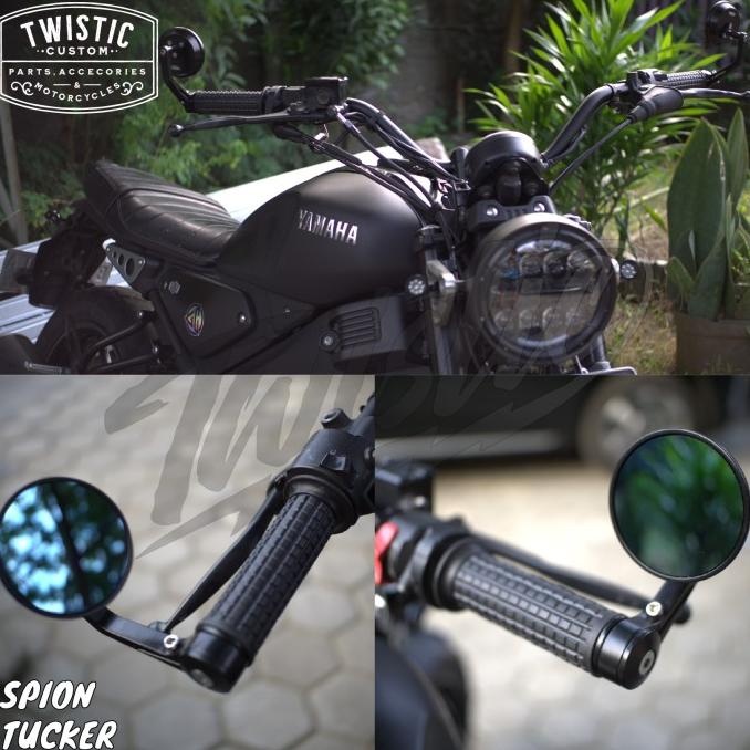 Spion Jalu Bulat Motor Custom Tucker W175 XSR Benelli Vespa Universal