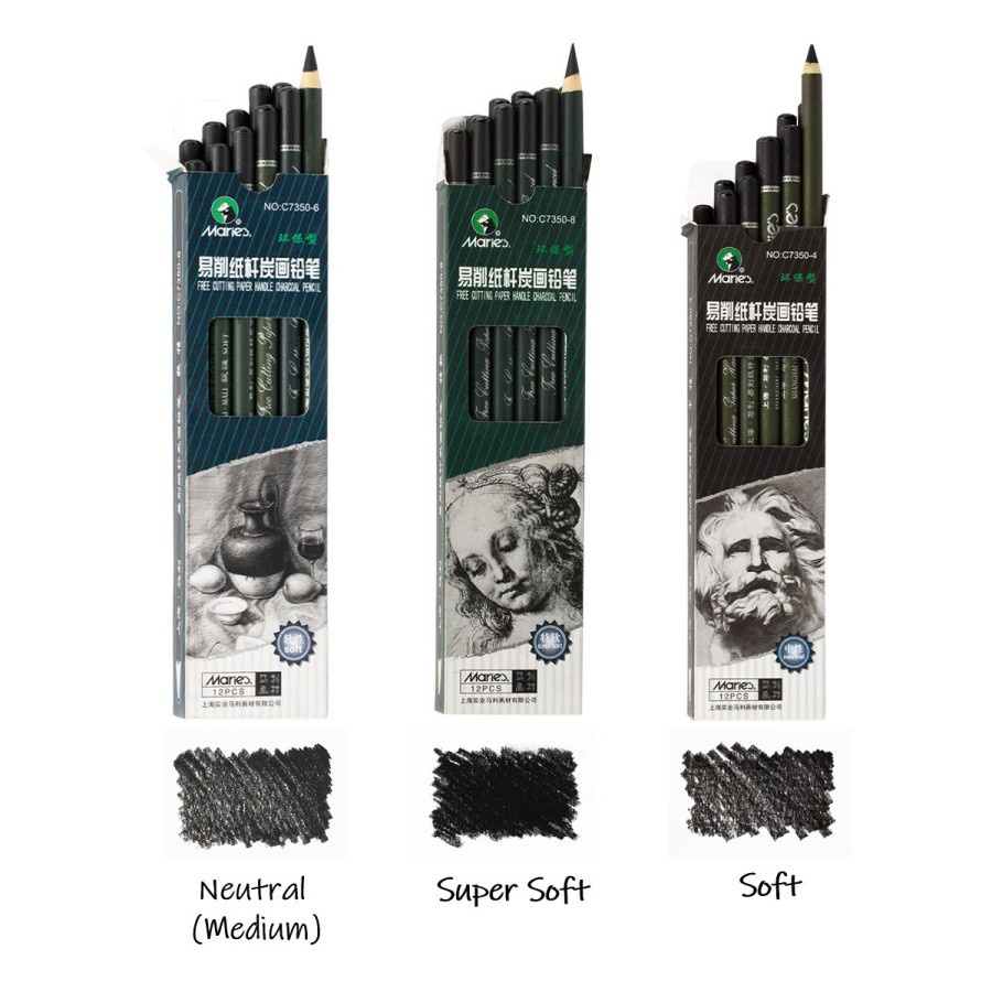 

Maries Charcoal Pencil Satuan C7350 (Pensil Arang) / Paper Wrapped