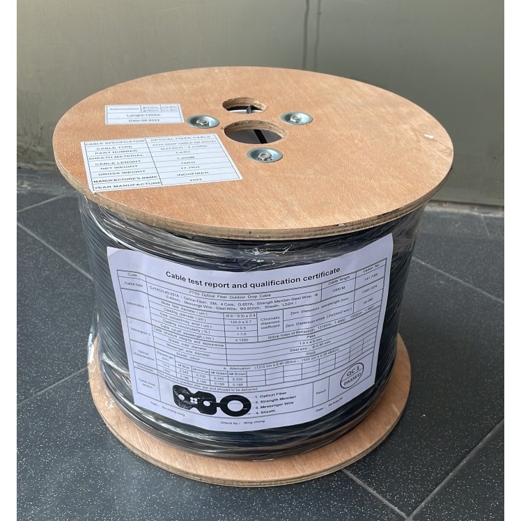 DROPCORE 4 CORE FIBER OPTIC/DW FIBER OPTIC 4 CORE SM 3 SLING 1000METER