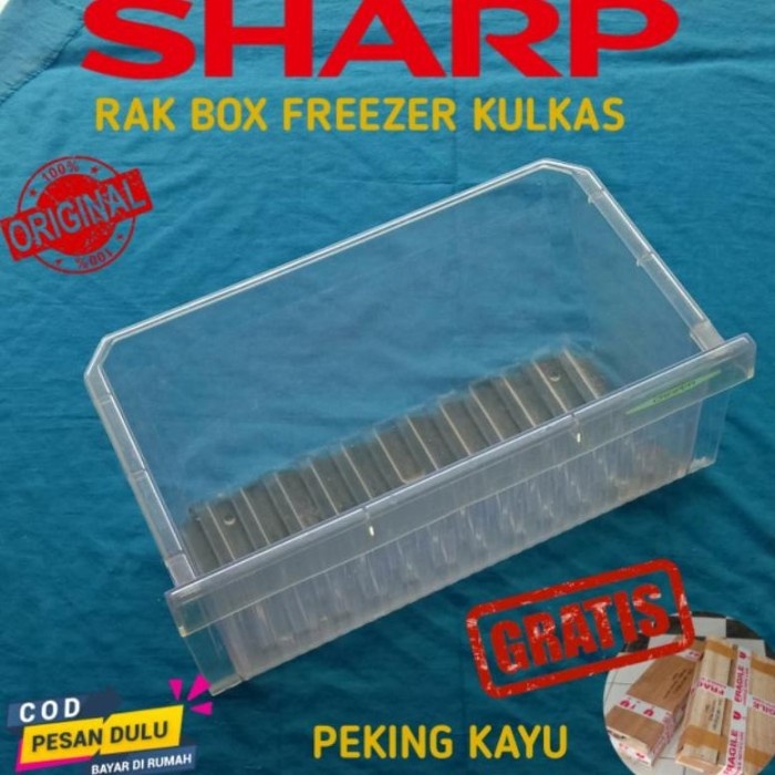 RAK BOX SAYUR DAN BUAH KULKAS SHARP FREEZER 1 PINTU ORIGINAL