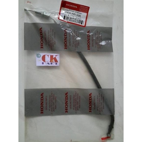 KABEL REM CBS PENDEK BEAT FI STREET ORIGINAL PN.43440-K81-N30