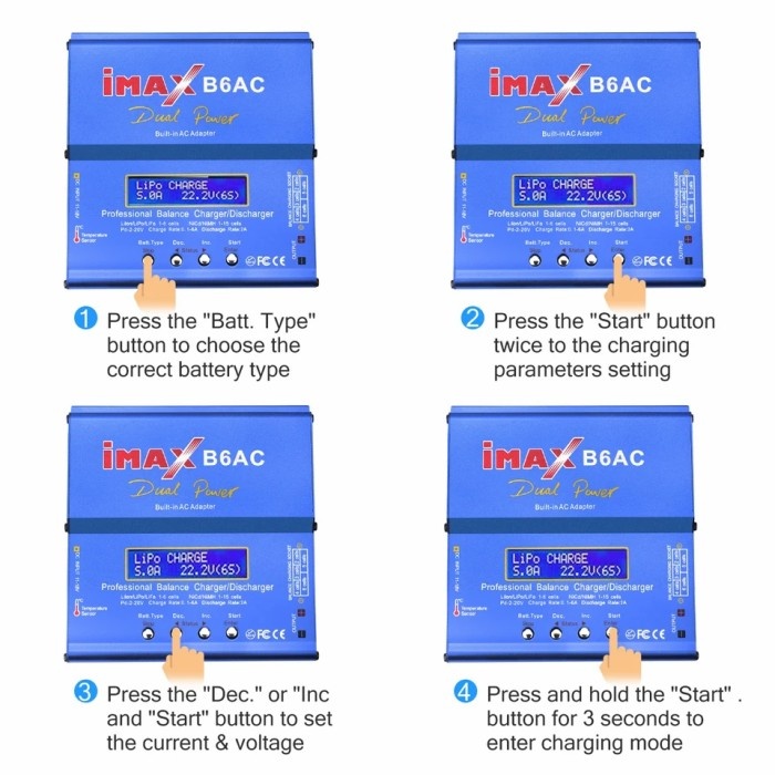 Charger Baterai Liion, Lipo,Life,Nimh,Nicd/Cas Baterai Rc Drone Imaxb6