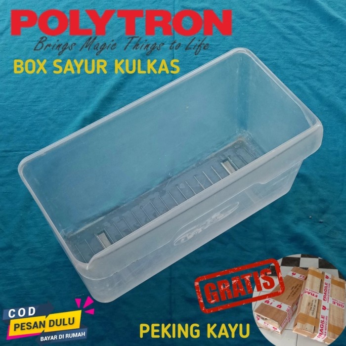 RAK BOX SAYUR DAN BUAH KULKAS POLYTRON 1 PINTU ISOCOOL