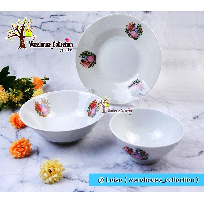 ED325 PIRING JADUL NYONYA / MANGKOK BAKSO / MANGKOK DAWET MOTIF NYONYA RRT BIG SALE