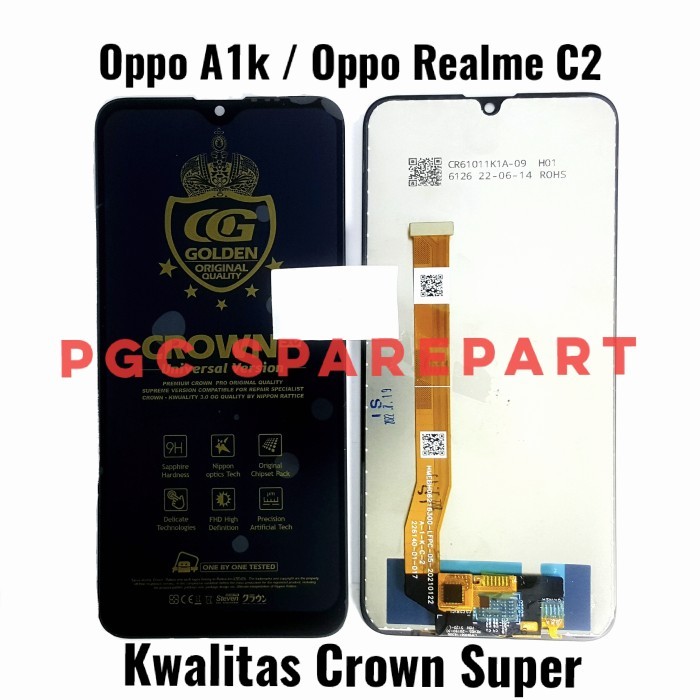 Cuci Gudang Lcd Touchscreen Kwalitas Crown Super Fullset Oppo Realme A1K C2