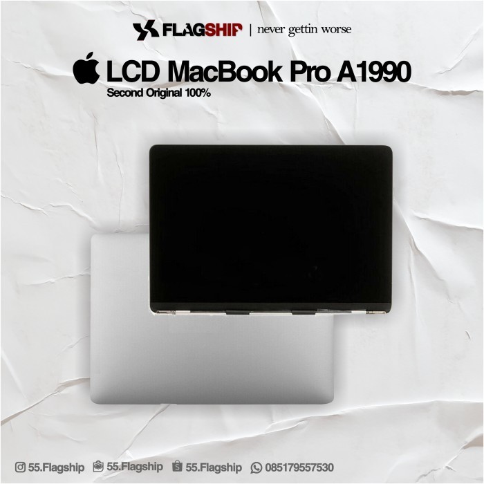 55.FLAGSHIP - LCD MACBOOK PRO A1990 GREY FULLSET 2018 & 2019 15 INCH SECOND ORIGINAL NORMAL