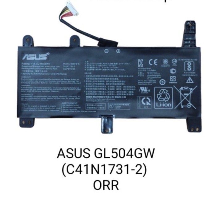 Original Baterai Laptop ASUS ROG Strix GL504 GL504GM GL504GW GL504GS G515GV G704GM C41N1731-2