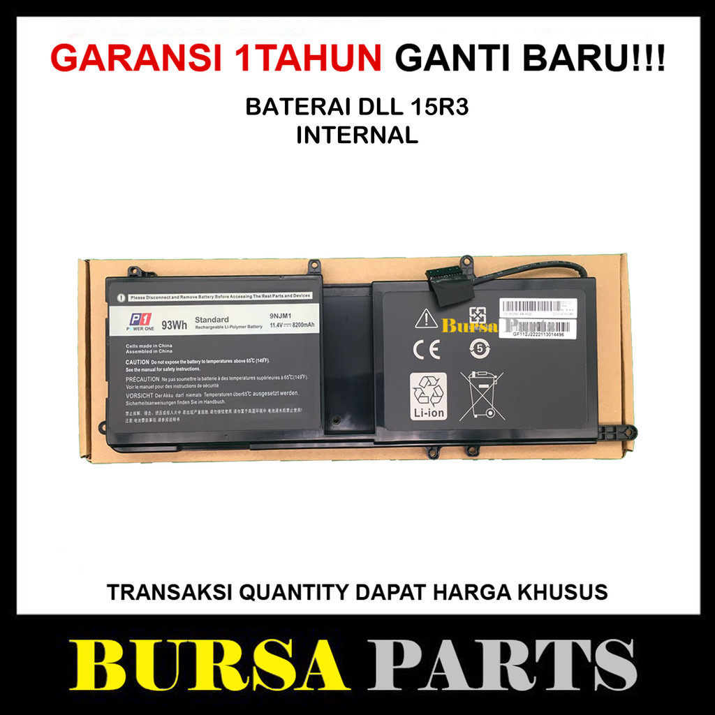 Baterai DEL Alienware 15 R3 44T2R 9NJM1