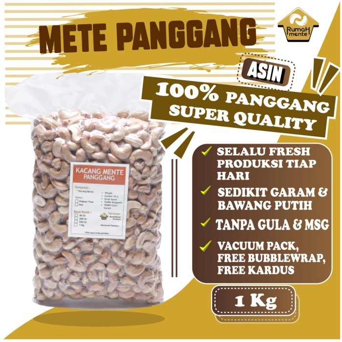 

RYN131- KACANG METE UTUH MATANG OVEN PANGGANG RASA ASIN BAWANG PUTIH 1