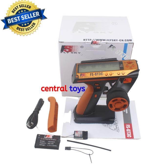 Flysky Gt3C Receiver 2.4Ghz 3Ch Transmitter Gt3C Rc Car Rc Boat Terlaris