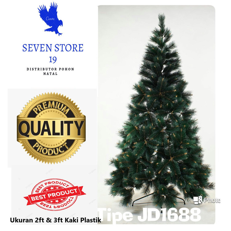 SALE Pohon natal murah 90cm snow white pine tree JD1688/3FT