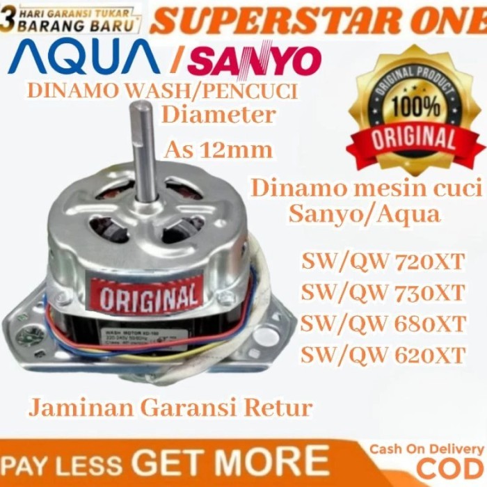 DINAMO MESIN CUCI SANYO/AQUA SW/QW 720XT/730XT/680XT/620 XT DINAMO WAS