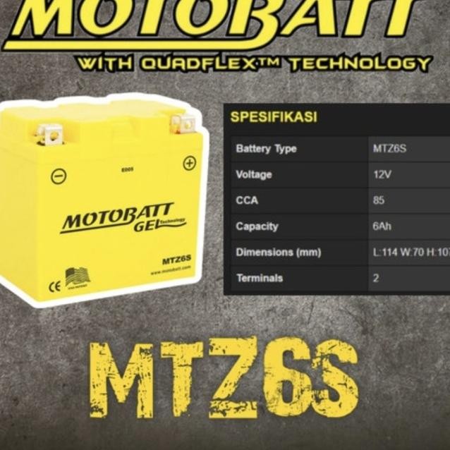 Aki Motor Honda Vario 125 Cc Vario 150 Cc Motobatt Mtz6S