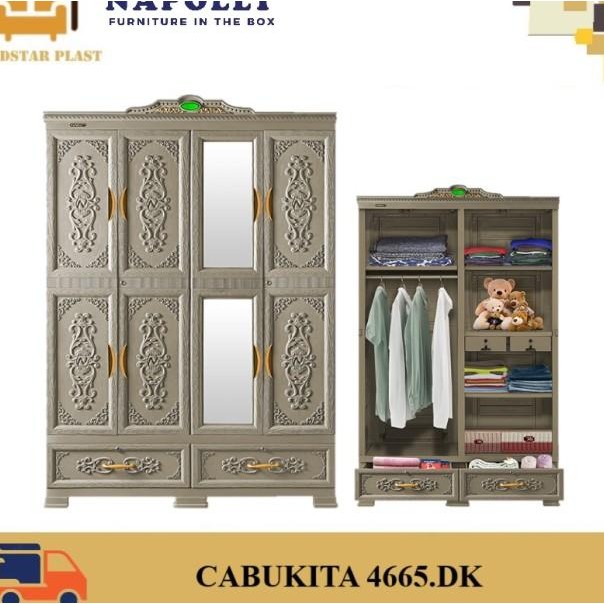 Lemari Plastik Napolly/Lemari Pakaian Jumbo/Dicab Series