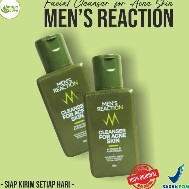 Sabun Cuci Muka Pria Mens Reaction Facial Cleanser