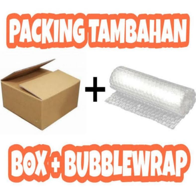 

Packaging Tambahan Bubblewrap + Kardus Paket Aman