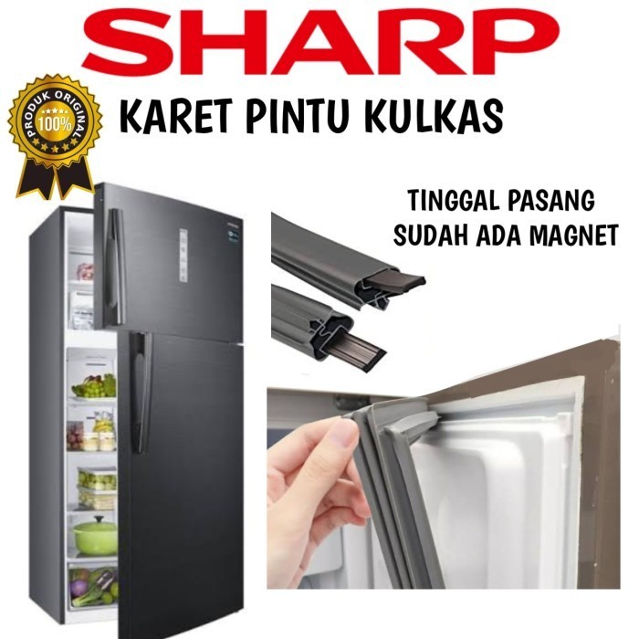 PROMO KARET PINTU KULKAS SHARP 1PINTU DAN 2PINTU CUSTOM