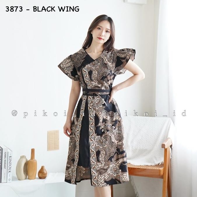 Dress batik wanita modern / gaun pesta batik wanita modern / dres batik katun wanita kekinian / gaun