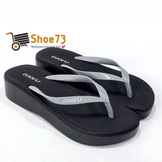 Luofu F 2268 Sh6Wk Size 36-40 L Sandal Wedges Jepit Jelly Wanita