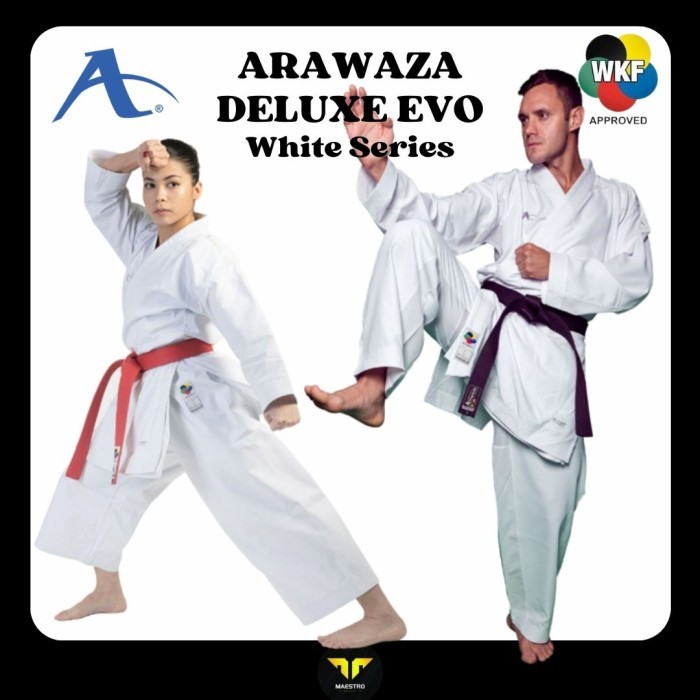 ARAWAZA DELUXE EVO "White Series" (Seragam Karate) - KUMITE - WKF App.