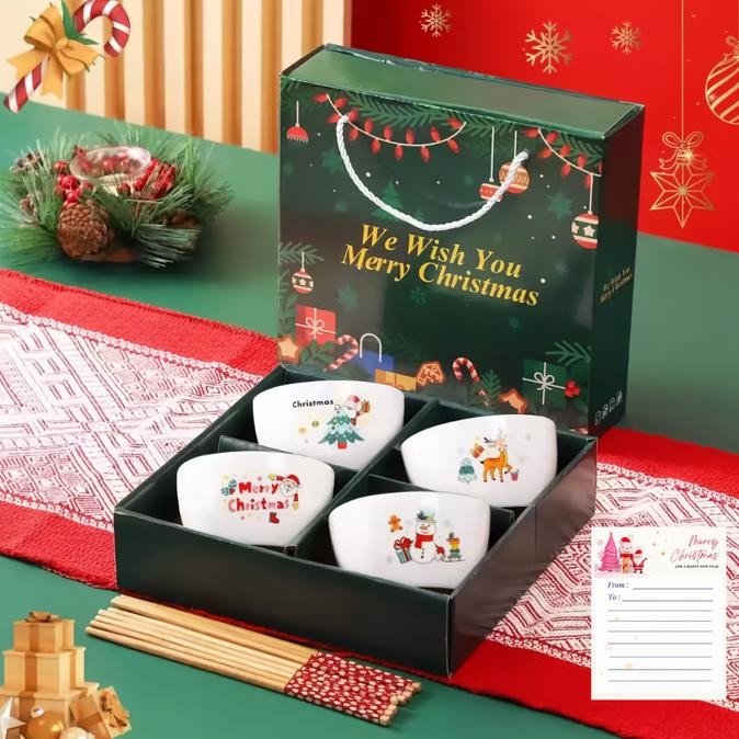 

Mangkok keramik set Hampers Natal Christmas Gift PNK