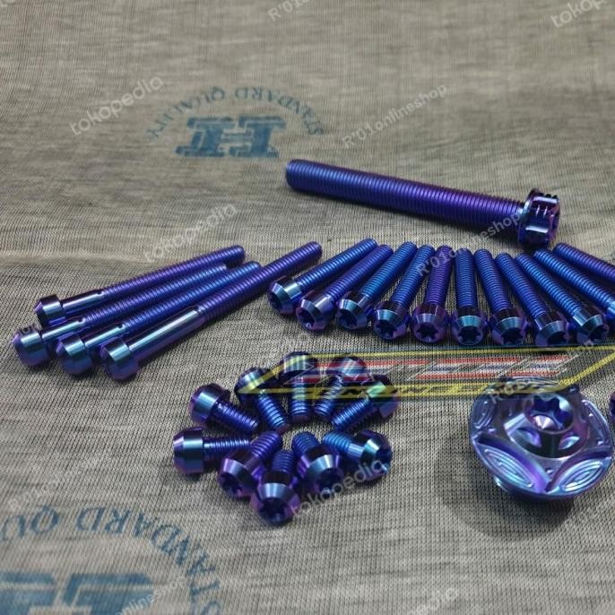 Baut titanium set blok kopling magnet ninja r ninja ss original