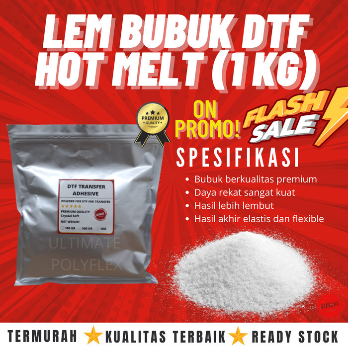 

HotMelt Glue Powder Tepung Bubuk Lem DTF 1 Kg Premium
