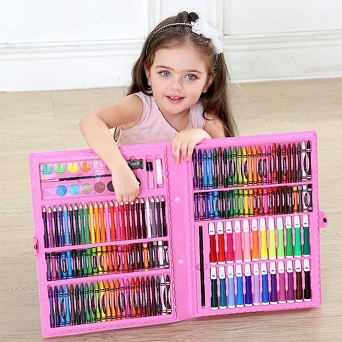 

FG Crayon Set 168pcs / Krayon Mewarnai Anak 168pcs / Pensil Warna Set GS