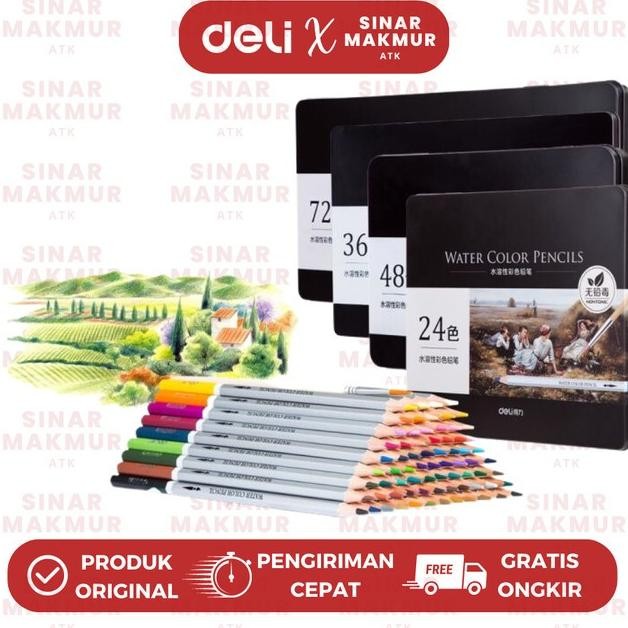 

Sil Warna Cat Air/Watercolor Cil 36 Warna Deli 6522 (Set)