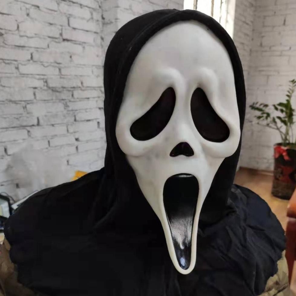 UYT Topeng Scream Ghost Tebal Anti Penyok Hantu Seram Cosplay Halloween TERLARIS