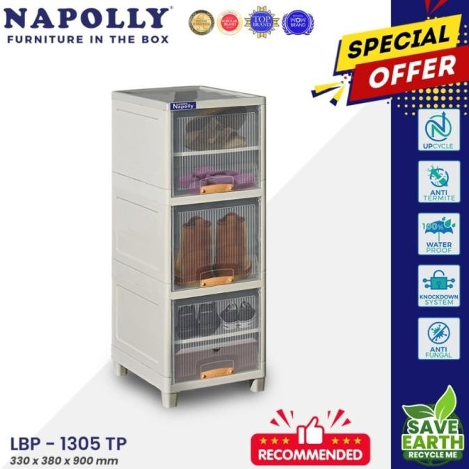 

TERMURAH - Lemari plastik Napolly Locker box susun 3 LBP 1305 tp