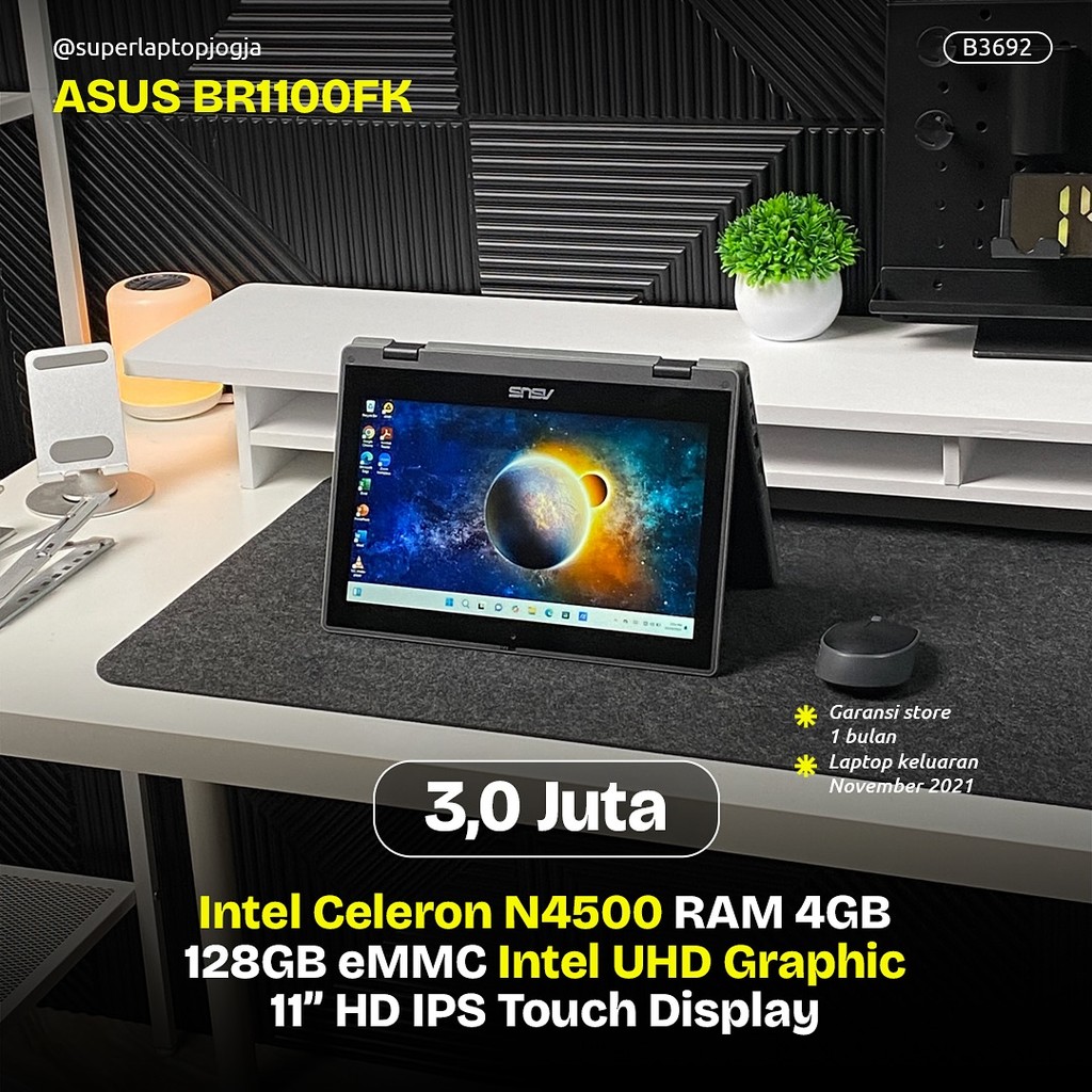 ASUS BR110FK 2in1 notebook celeron n4500
