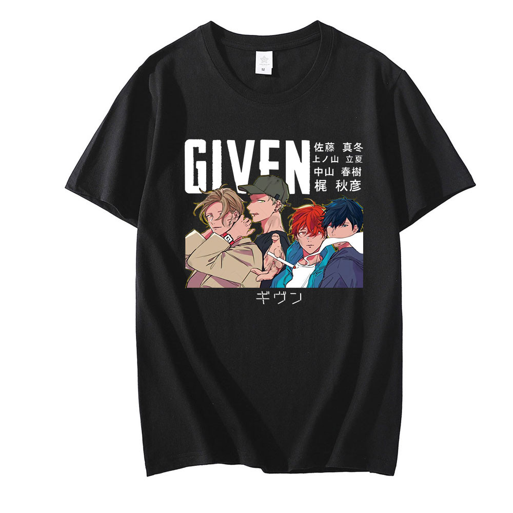 Given T Shirt Wanita Lengan Anime Yaoi Bl Given Yaoi Kaos Manga Jepang Grafis Kartun Atasan Musim Pa