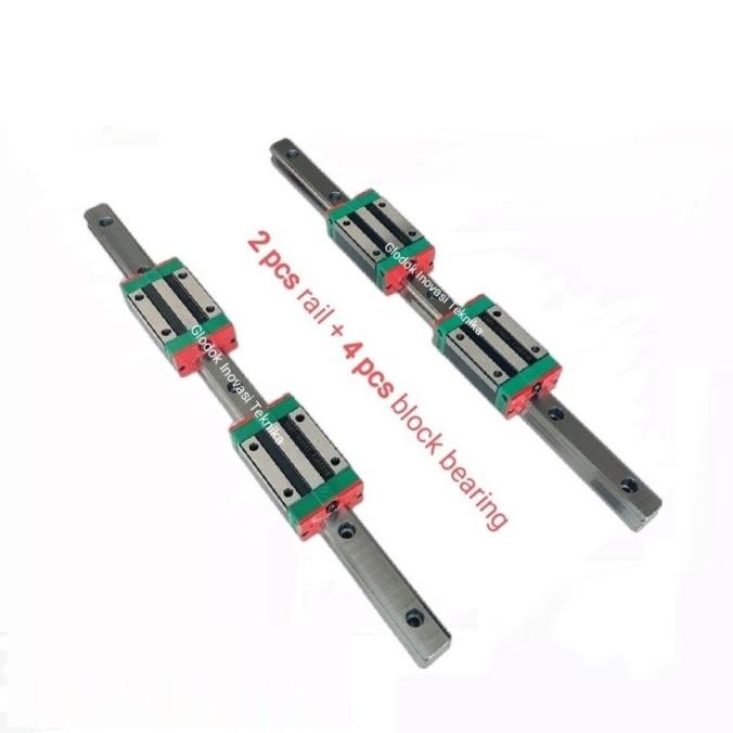 Ready Paket Rail Rel Linear Guide Hgr15 Hgh15 Hgr Hgh 15 Cnc Bearing Block