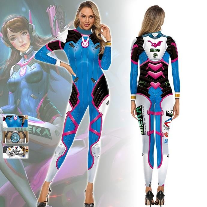 DFG CC-39 body suit kostum dva overwatch zentai jumpsuit cosplay costume a TERLARIS