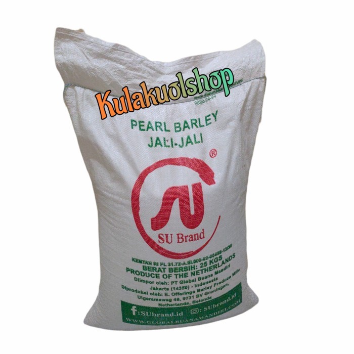 

Su Brand pearl Barley / Jali jali Produk off Holland 25kg / Karung