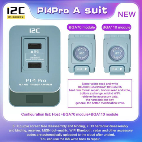 I2C P14 Pro Nand Programer iPhone 6s-13PM