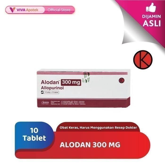 Alodan 300 mg / Allopurinol / Asam Urat (10 Tablet)