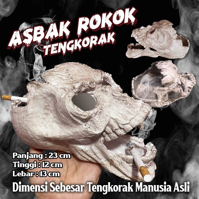 Asbak Rokok Unik Tengkorak Besar
