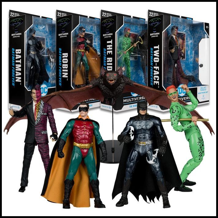 Mcfarlane Toys Batman Forever Bundle Set (4) W/Nightmare Bat 7" Build-A-Figure