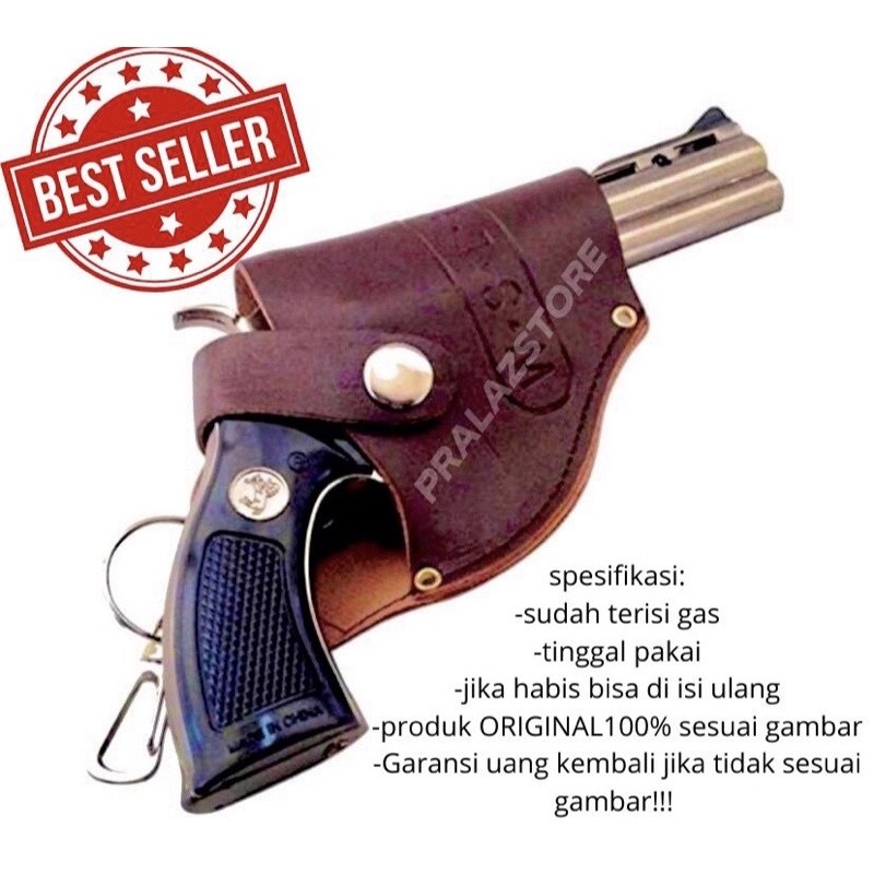KOREK PISTOL / KOREK TEMBAK / KOREK BARA / KOREK API MODEL PISTOL COLT POLICE GRATIS SARUNG KULIT