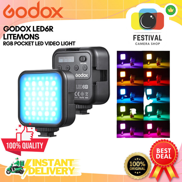 Godox LED6R Litemons RGB Pocket LED Video Light - Godox LED 6R