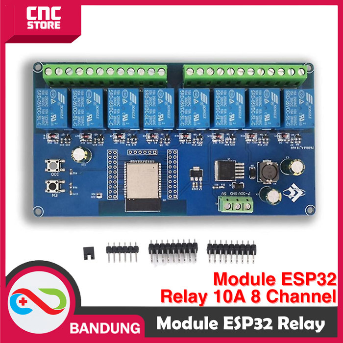 Modul Esp32 Relay 10A 8 Channel Ac 220 Wifi Bluetooth Wroom-32E Terbatas