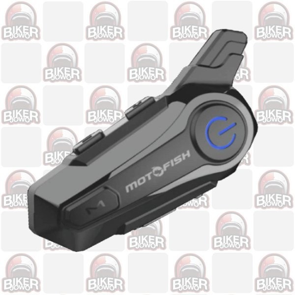 Motofish E1 Interkom Motor Bluetooth Intercom Motorcycle - Modul Speaker Microphone Clamp Kit Free