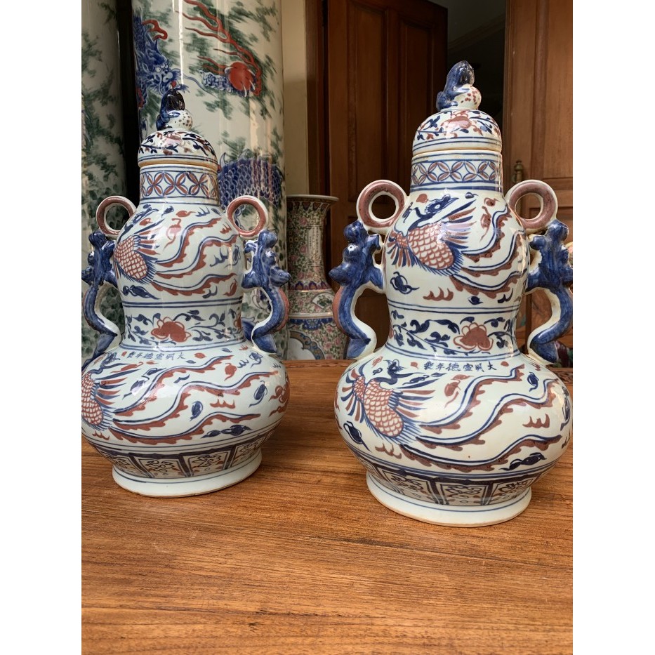 GUCI CINA DINASTI MING ANTIK MEWAH 45CM