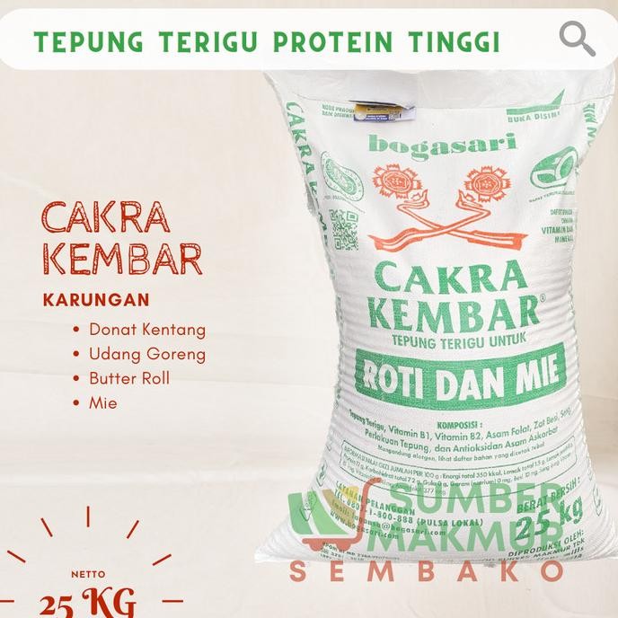 

TEPUNG TERIGU CAKRA KEMBAR 25 KG [GRAB/GOJEK ONLY]